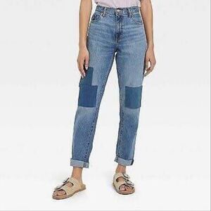 NWT universal thread Boyfriend Patched jeans high waist